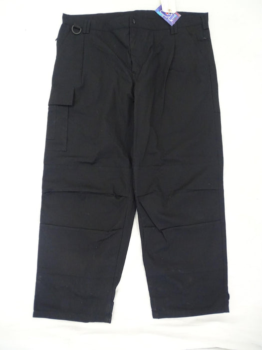 New KIT DESIGN Men's Black Tactical Ripstop Cargo Trousers Style 1