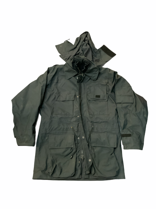 Black Tactical Police Jacket Waterproof Coat Security Dog Handler L OJ60