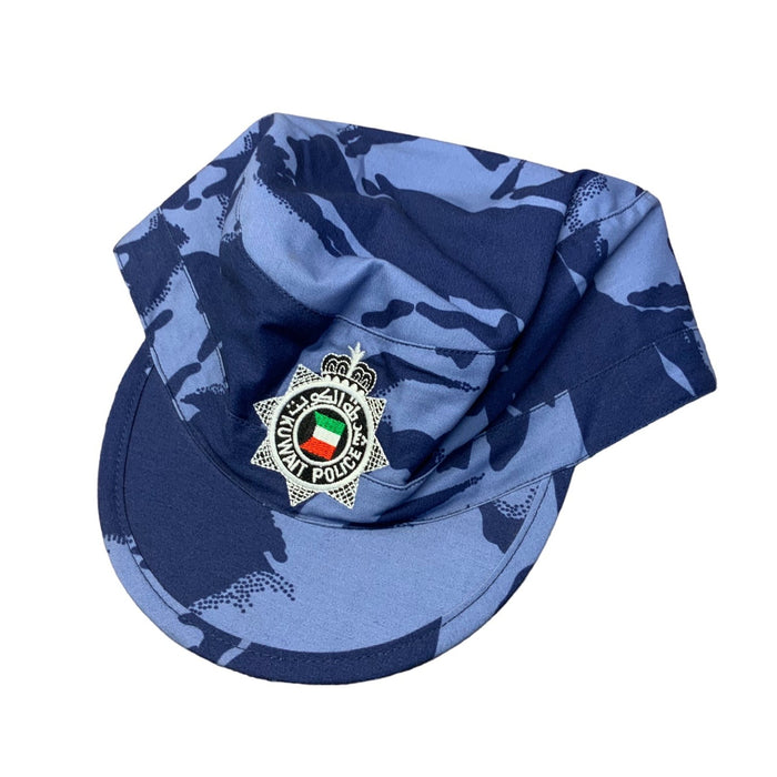 Genuine Kuwait Police Navy Blue Camouflage Cap Obsolete OAHAT11