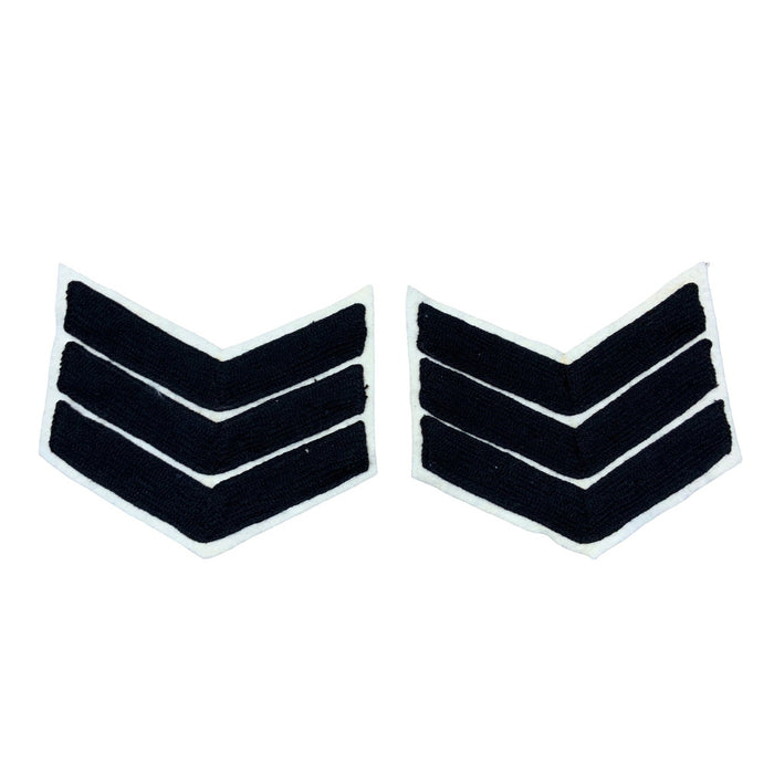 Police Prison Sew On Embroidered Sergeant Stripes Patch Badge Type 6
