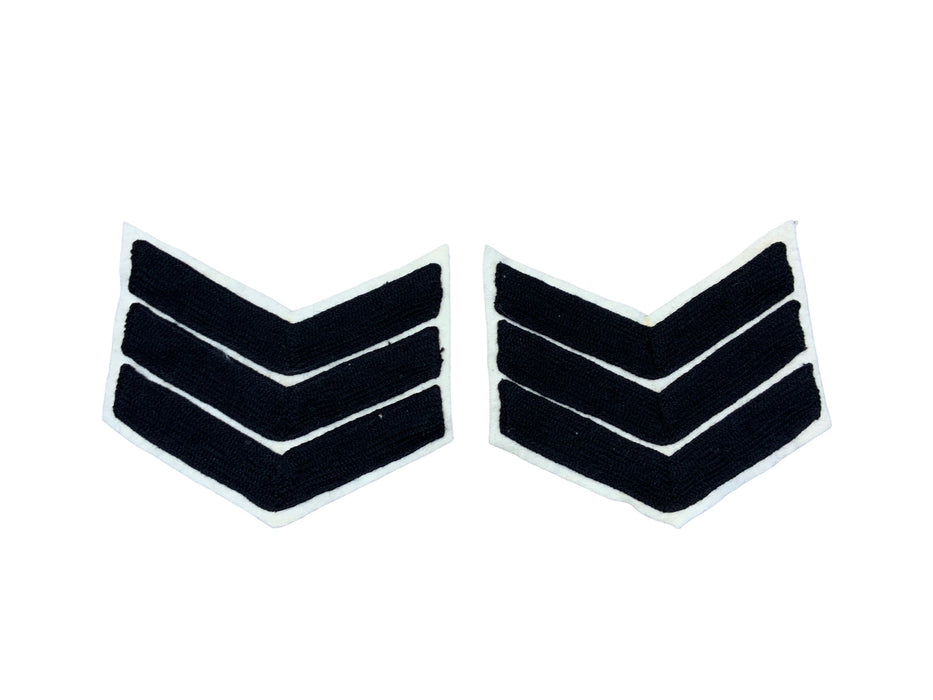 Police Prison Sew On Embroidered Sergeant Stripes Patch Badge Type 6