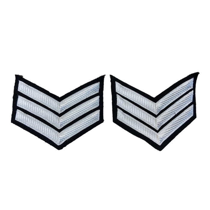 Police Prison Sew On Embroidered Sergeant Stripes Patch Badge SGTSTR2Small
