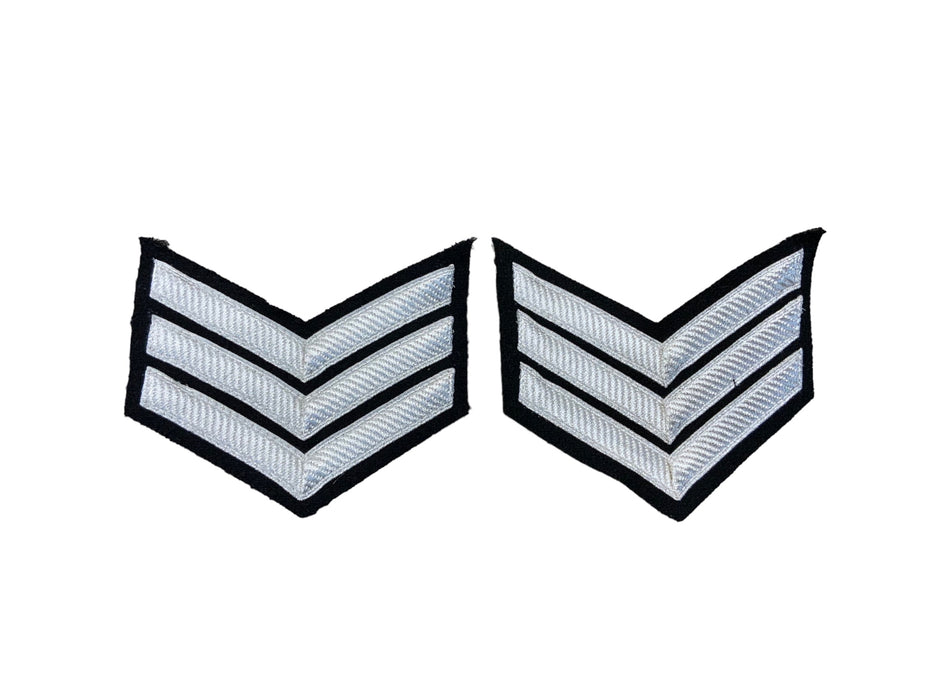 Police Prison Sew On Embroidered Sergeant Stripes Patch Badge SGTSTR2Small