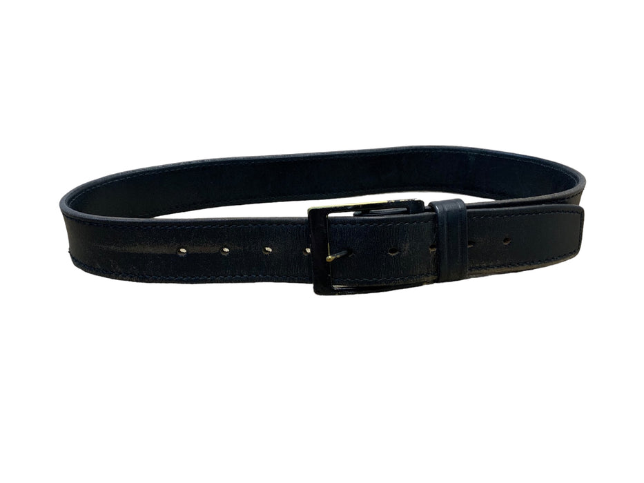 Black 1.5" Heavy Duty Leather Belt Black Buckle Grade B