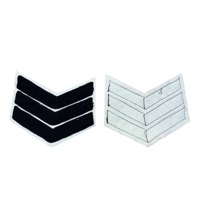 Police Prison Sew On Embroidered Sergeant Stripes Patch Badge Type 6