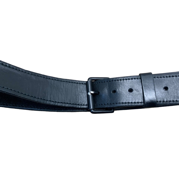 Duty Belt Leather 2" Black Buckle And Roller Grade B BLTLEAT02B