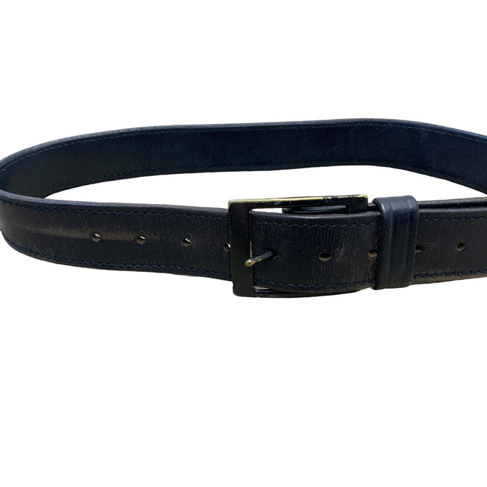 Black 1.5" Heavy Duty Leather Belt Black Buckle Grade B