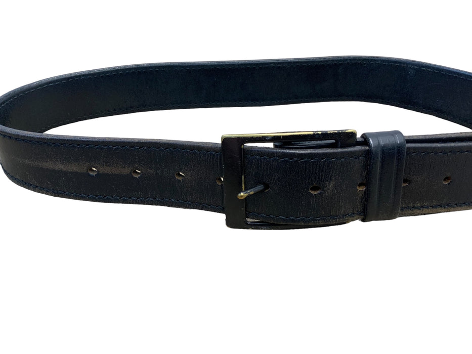 Black 1.5" Heavy Duty Leather Belt Black Buckle Grade B