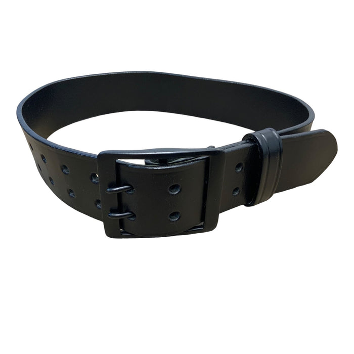 Black Leather 2" Duty Belt With Black Buckle BLTLEAT05A