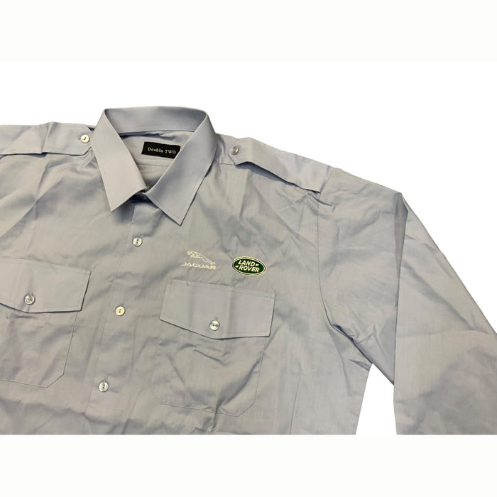 Jaguar Landrover Double Two Male Light Blue Long Sleeve Shirt