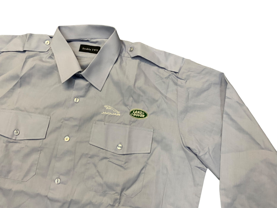 Jaguar Landrover Double Two Male Light Blue Long Sleeve Shirt