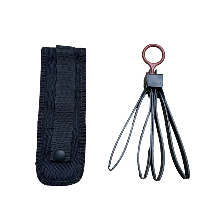 Black ASP Tri-Fold Restraints Plasticuff Handcuffs With Molle Vest Pouch