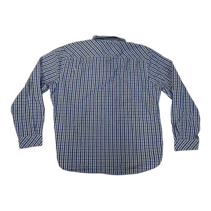 Musto Blue & White Check Long Sleeve Shirt - 2XLarge