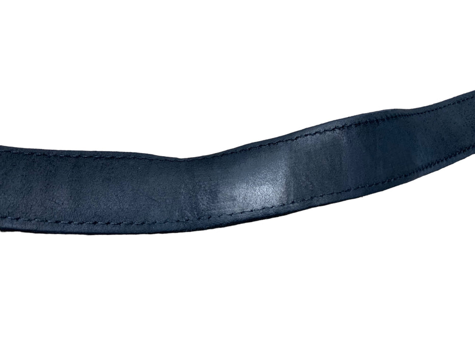 Black 1.5" Heavy Duty Leather Belt Black Buckle Grade B