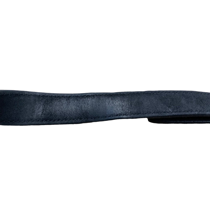 Black 1.5" Heavy Duty Leather Belt Silver Buckle Grade B
