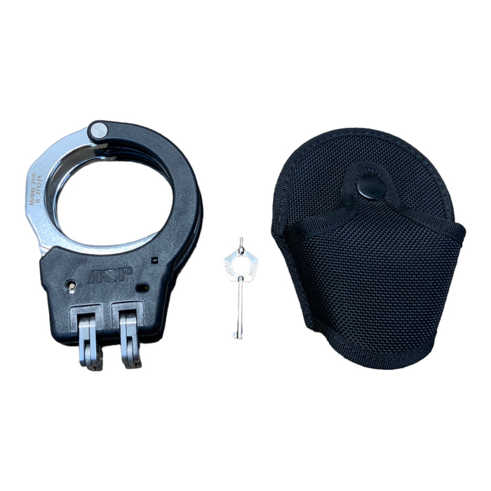 Patent Pending ASP Model 200 Hinged Cuffs Handcuffs with Pouch and ASP Key