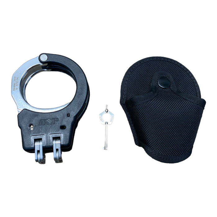 ASP Model 200 Hinged Cuffs Handcuffs with Pouch and ASP Key