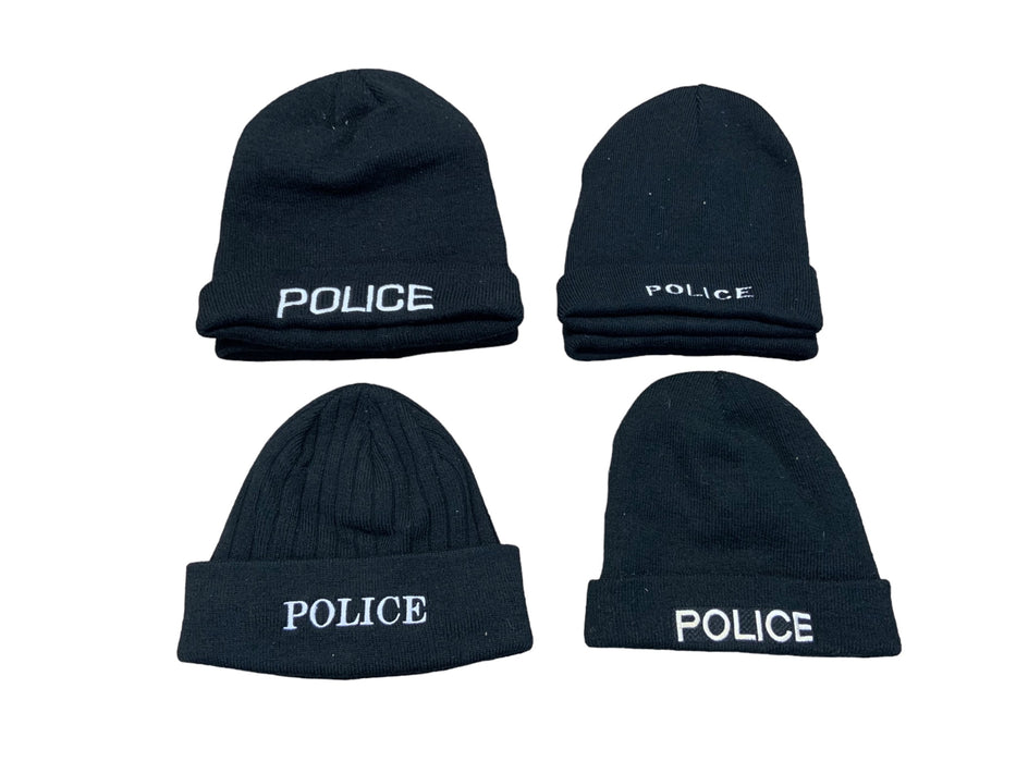 Police Embroidered Beanie Hat Cap Style 2