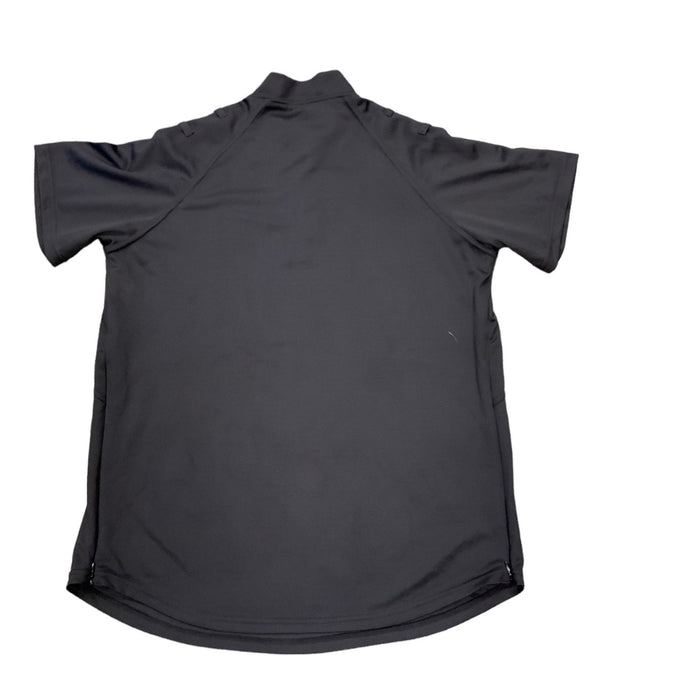 Black Womens Maternity Short Sleeved Wicking Shirt With Epaulette Loops WKS45AF