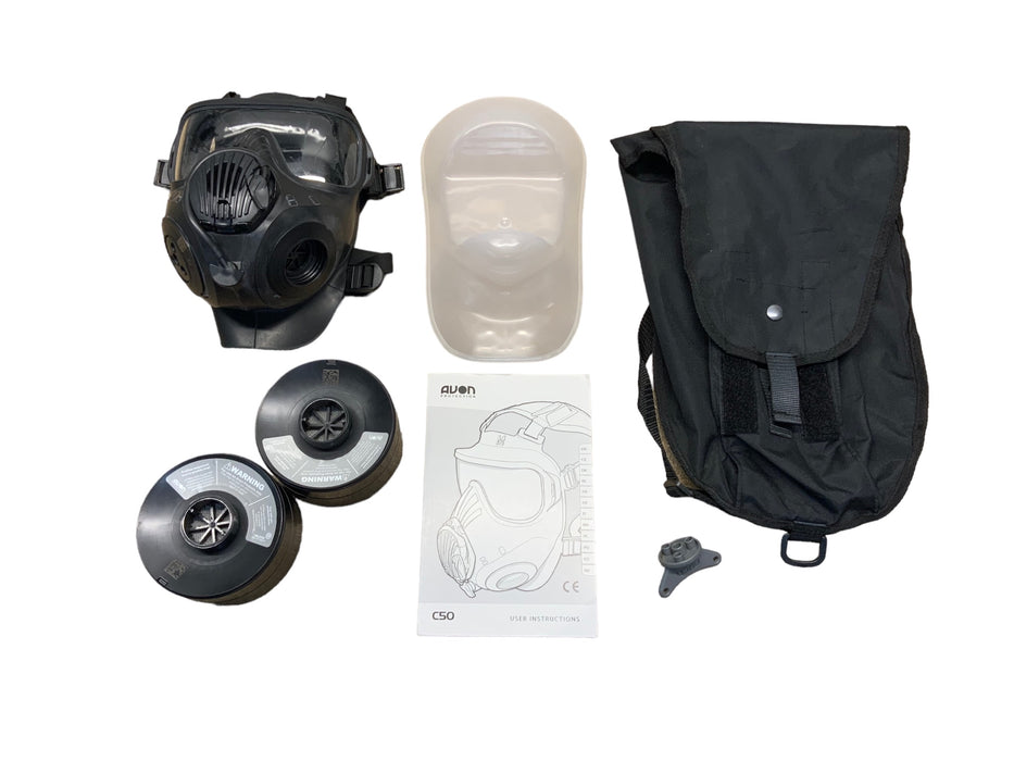 Rare British Army S019 Avon C50 Respirator Gas Face Mask Full Set