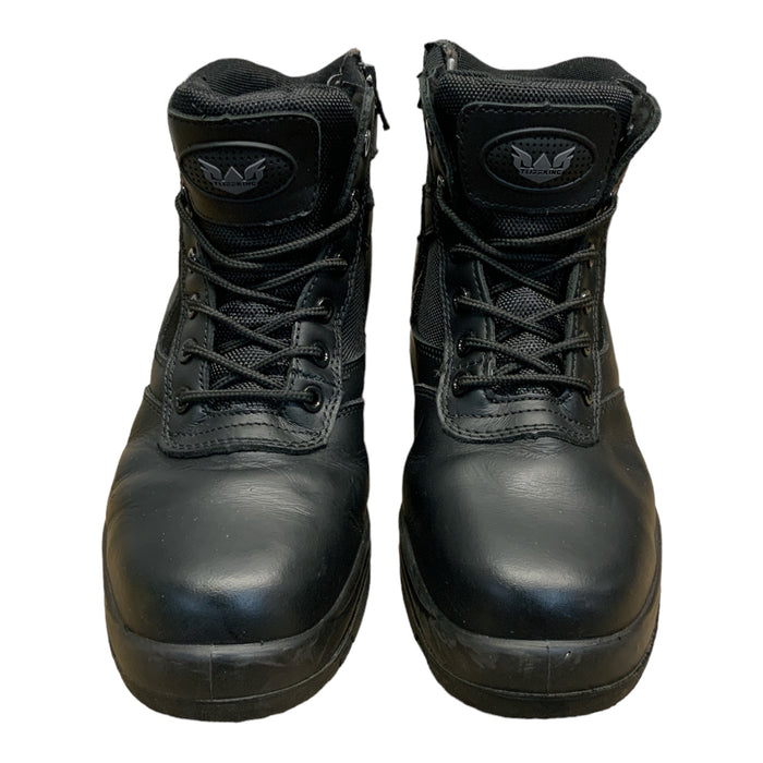Used Tuffking Apex Side Zip & Lace Up Black Tactical Boots Grade B TUFFB01B