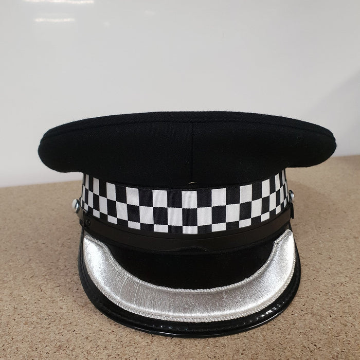 New Genuine Chief Superintendent Silver Banded Flat Peaked Cap Collectors