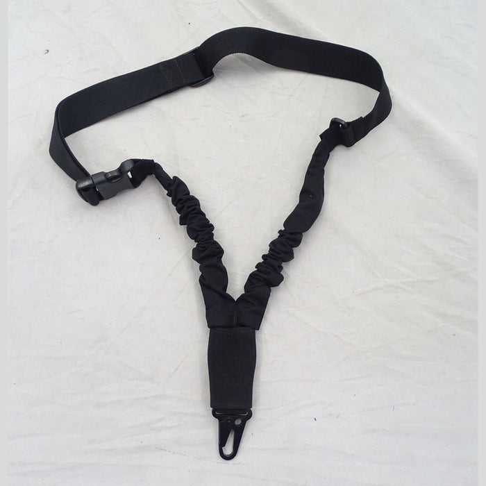 Single Point Gun Sling Shoulder Strap Tactical Black Airsoft Paintball