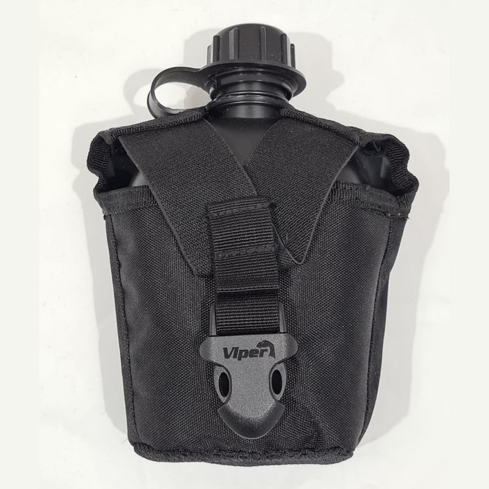 Viper Plastic 1 Litre Water Bottle Canteen With Molle Vest Holder Camping Hiking