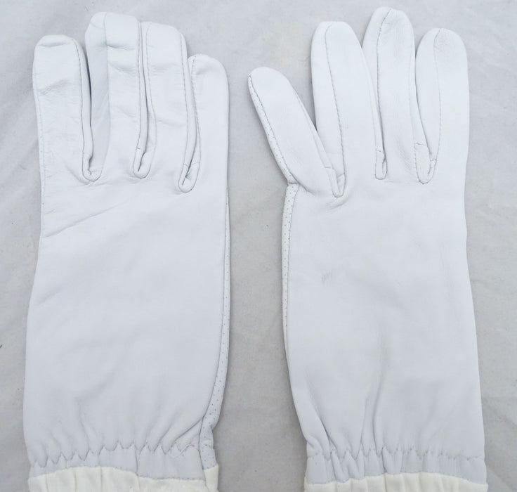 New White Leather Anti Flash Gloves Textile Gauntlet NATO Military GLV02