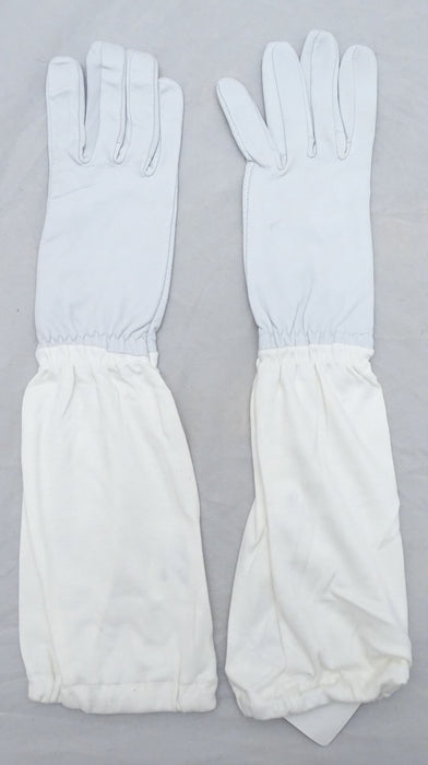 New White Leather Anti Flash Gloves Textile Gauntlet NATO Military GLV02