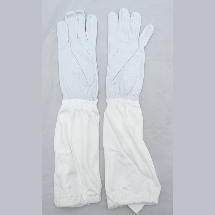 New White Leather Anti Flash Gloves Textile Gauntlet NATO Military GLV02