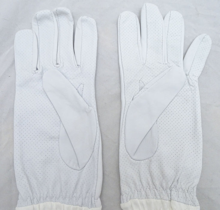 New White Leather Anti Flash Gloves Textile Gauntlet NATO Military GLV02